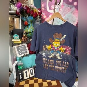 Vintage Garfield Single Stitch Western Good Bad Hungry